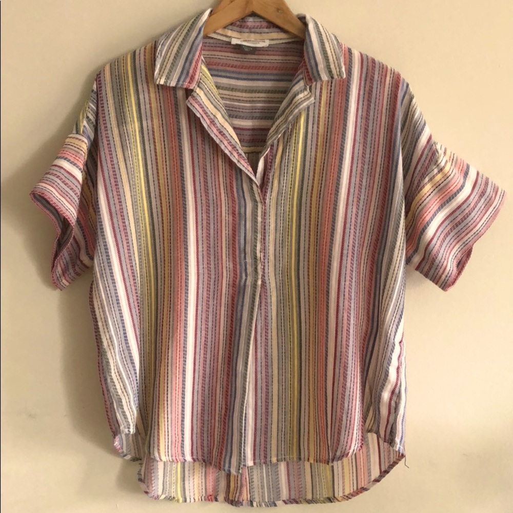 Anthropologie.blouse, Medium, short striped (1)